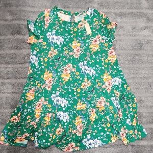 Floral Green Womens Dress